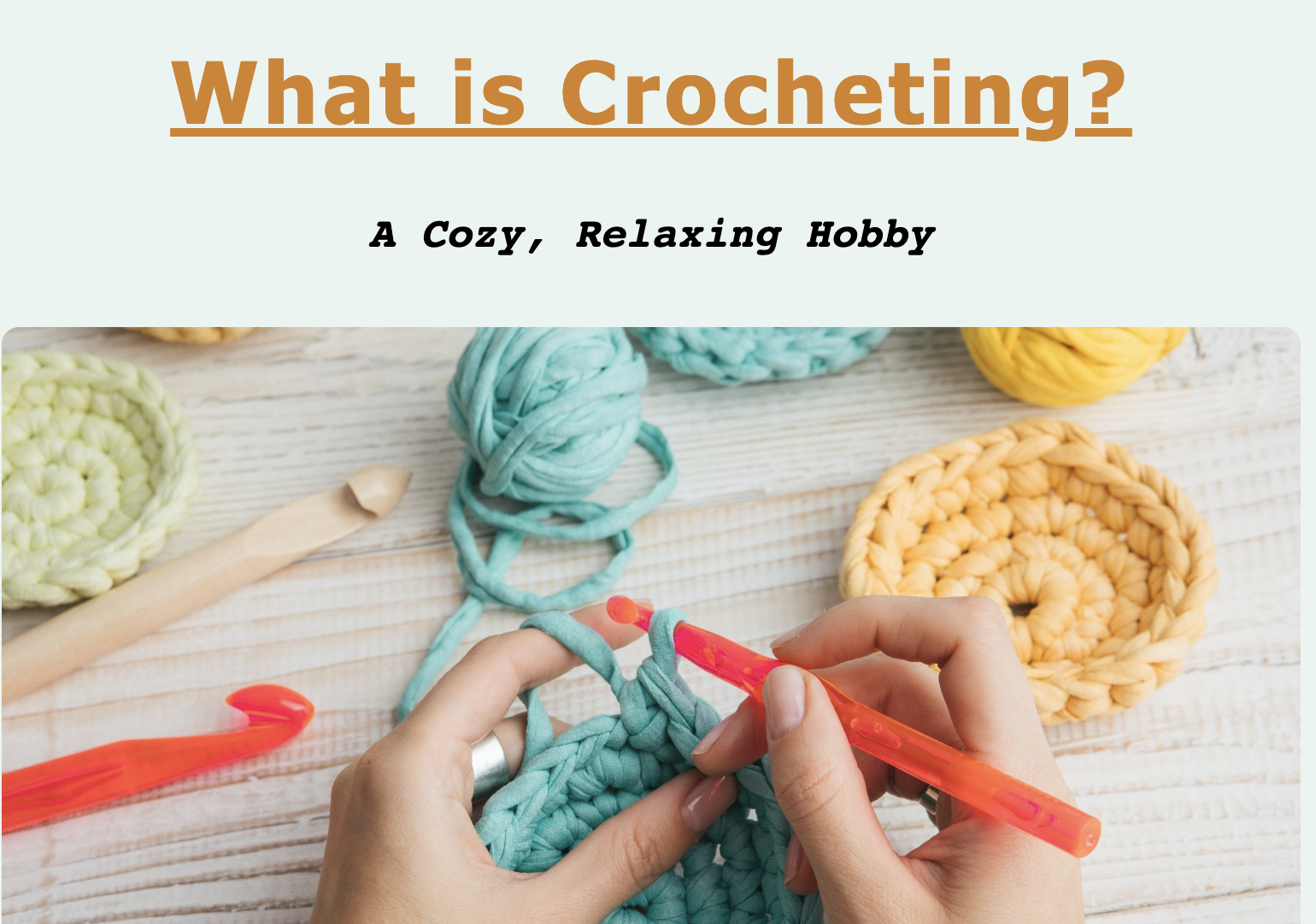 Crochet Project Preview